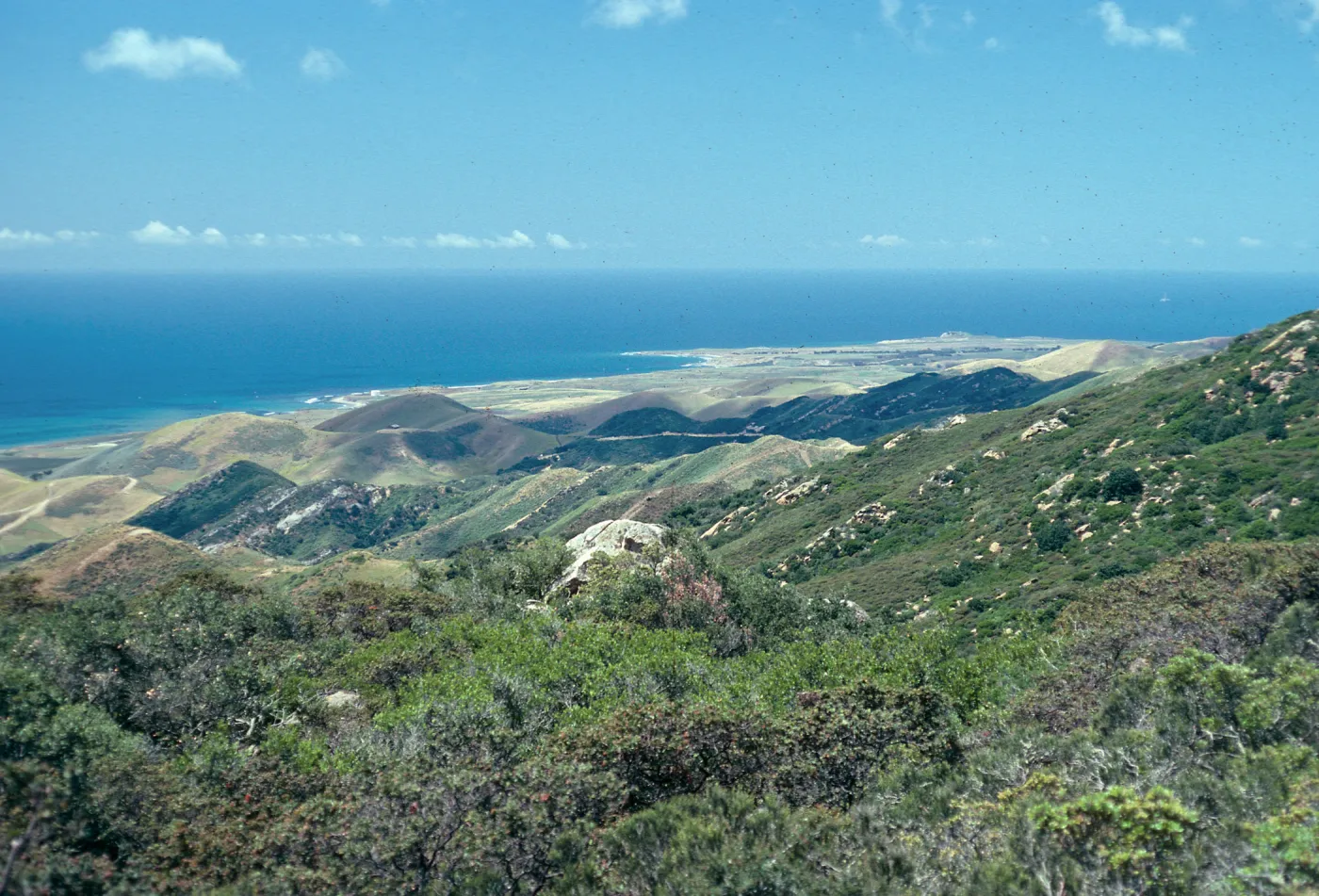 looking toward Point Conception, Cresta Road, Hollister Ranch, Santa Barbara County