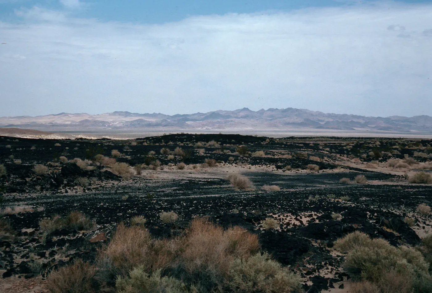 view of Cady Mountains, Highway 40, Mojave Desert, San Bernardino County