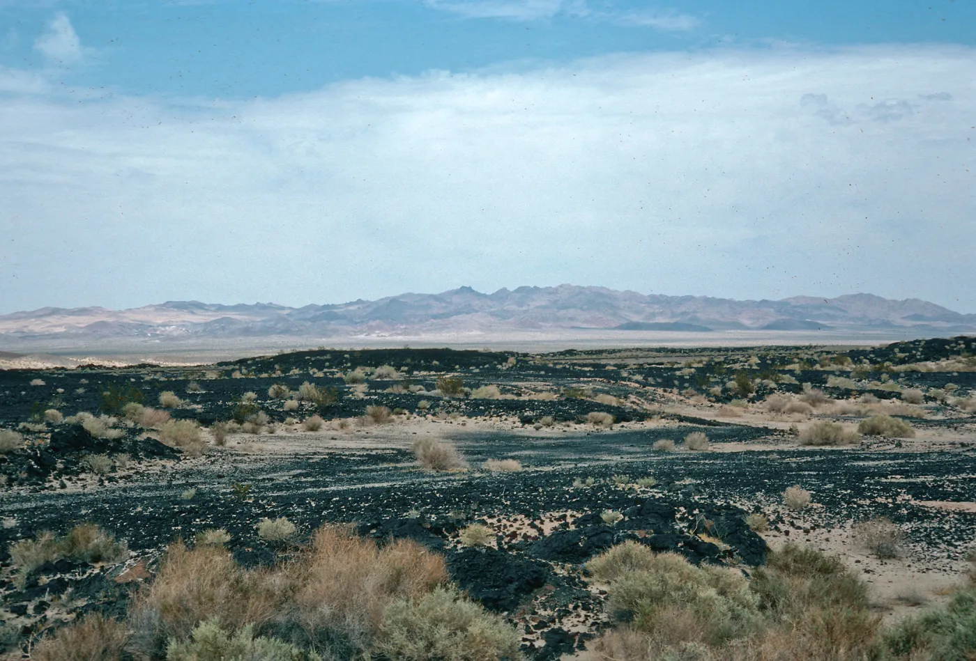 view of Cady Mountains, Highway 40, Mojave Desert, San Bernardino County