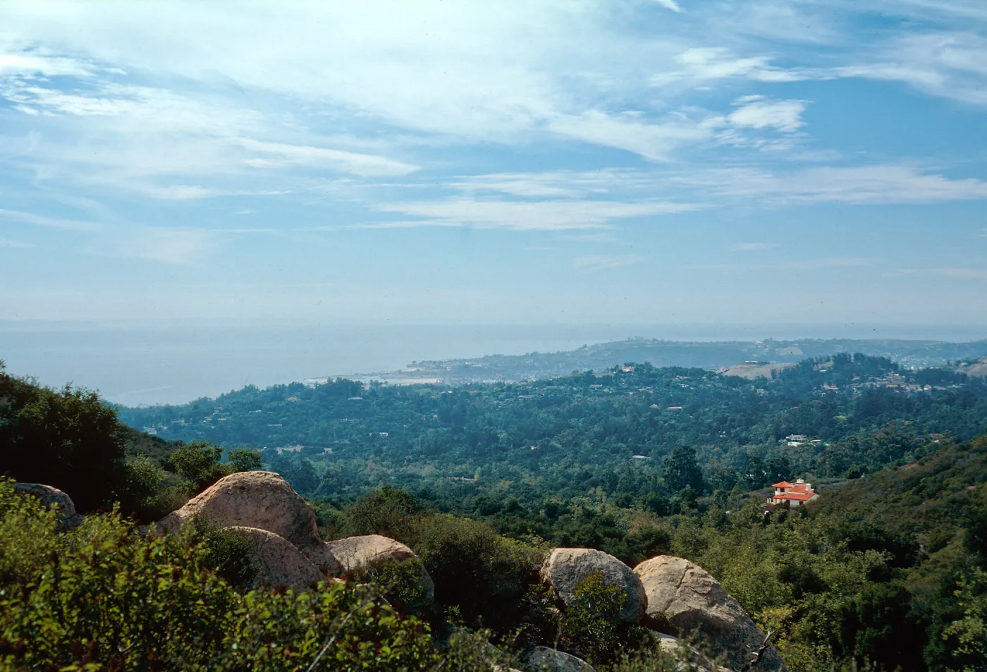 view of Santa Barbara from road to Hot Springs Resort
