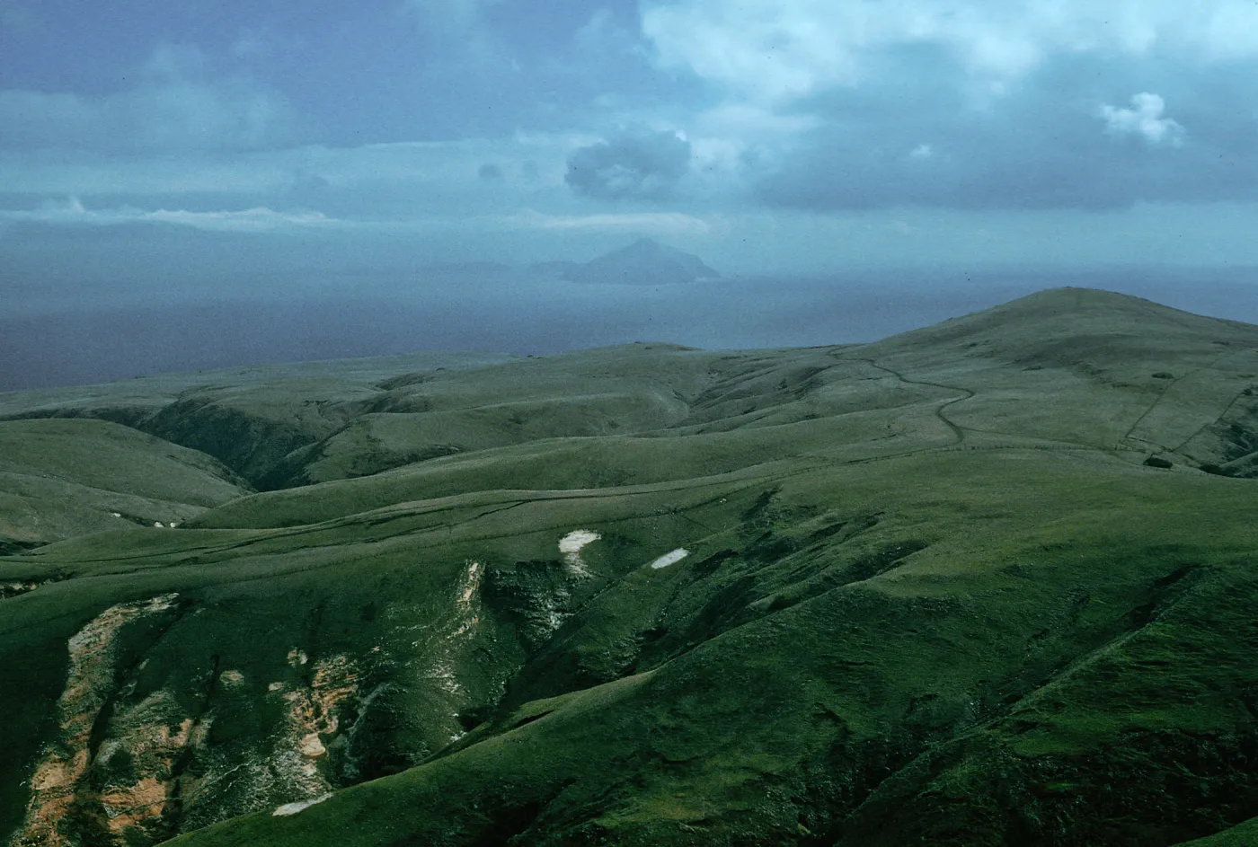 Scorpion drainage, view of Anacapa Island, Santa Cruz Island