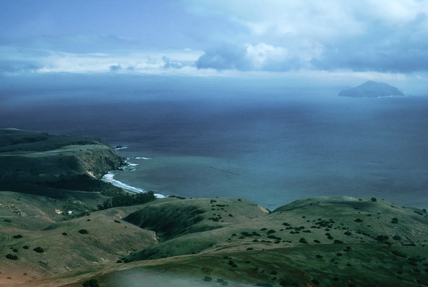 view of Smugglers Ranch, Anacapa Island, Santa Cruz Island