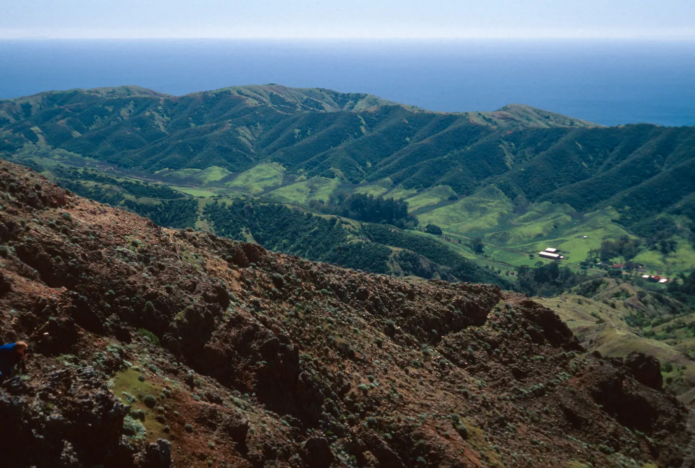 Central Valley from hike to Peak 1848 East, Santa Cruz Island