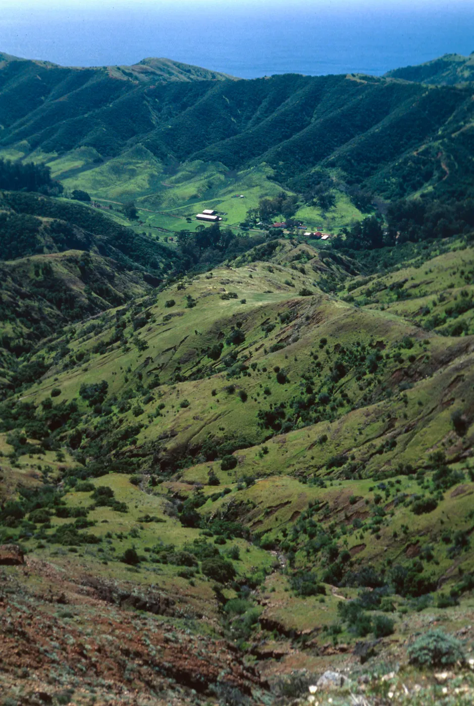 Stanton Ranch from trail to Peak 1848 East, Santa Cruz Island