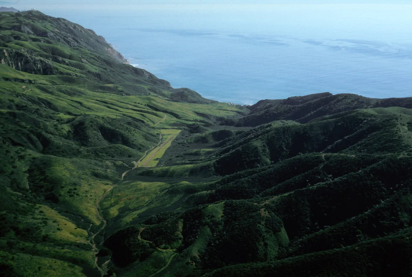Valley Anchorage. Stanton Ranch airstrip, Santa Cruz Island