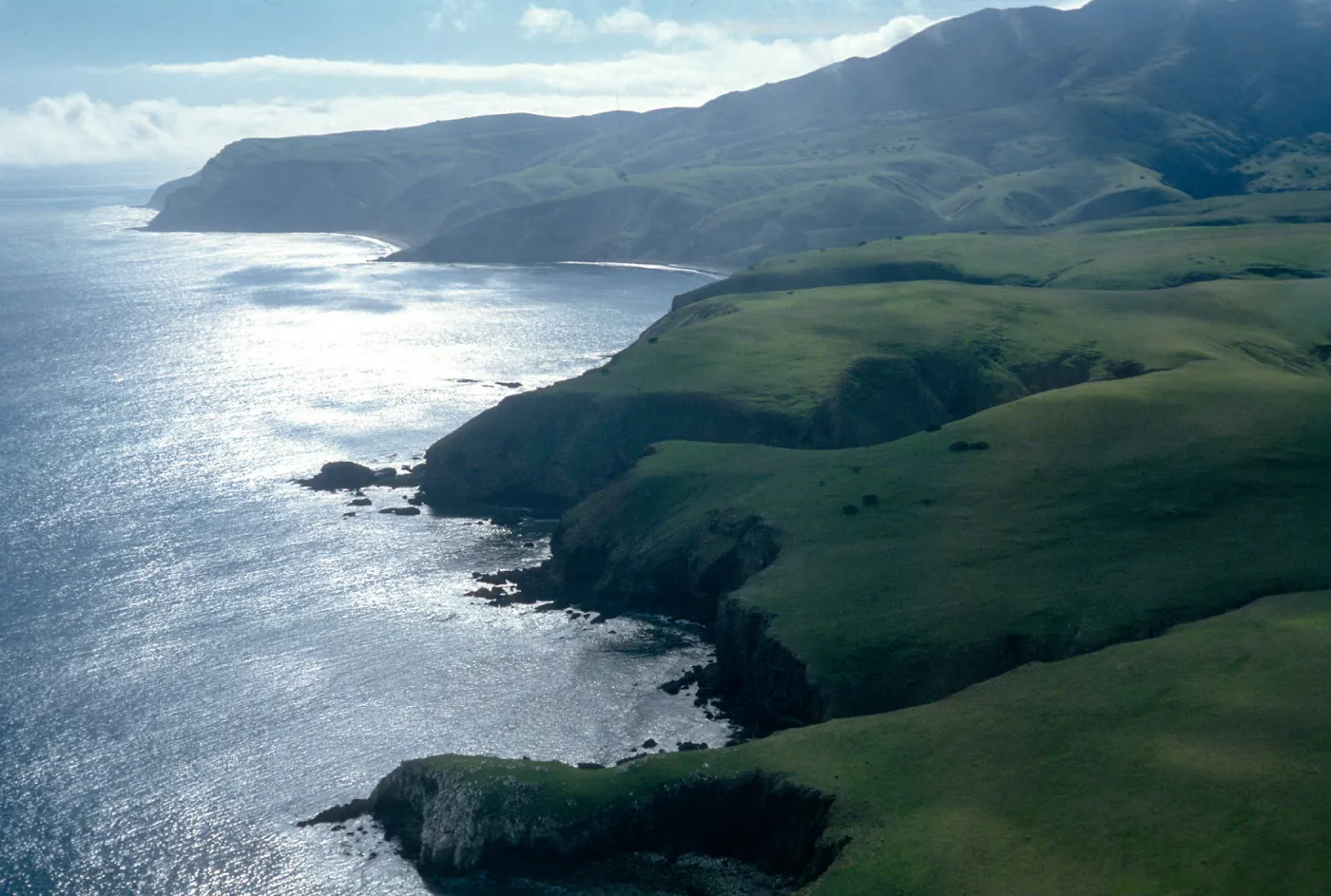 view of Smugglers Cove, Santa Cruz Island