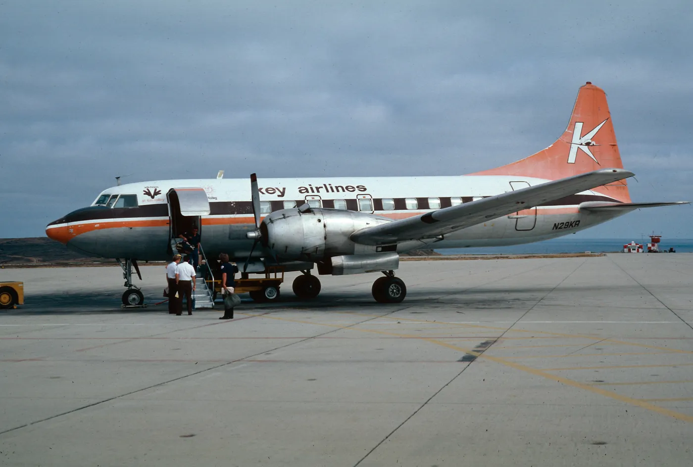 San Clemente Island airfield--Convair 440 plane