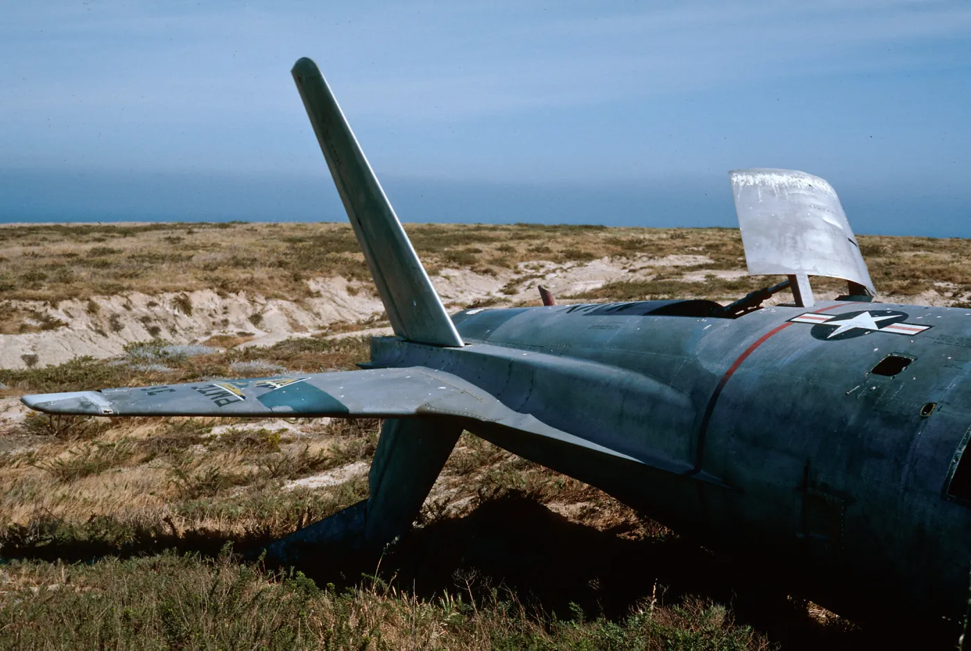 wrecked plane, north of airfield, San Nicolas Island