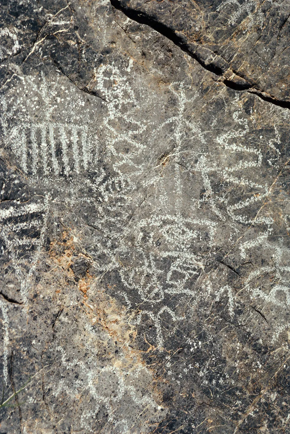 Petroglyphs, Titus Canyon at Klare Spring, Death Valley