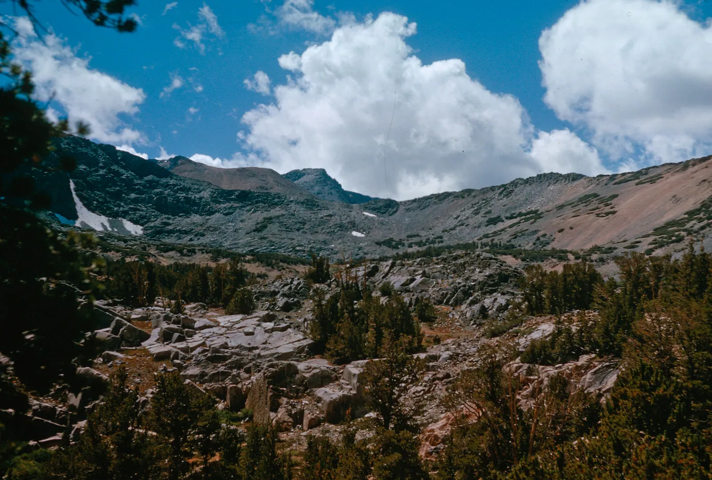 trail to Summit Pass from Virginia Lake, KKM, August, 1966 