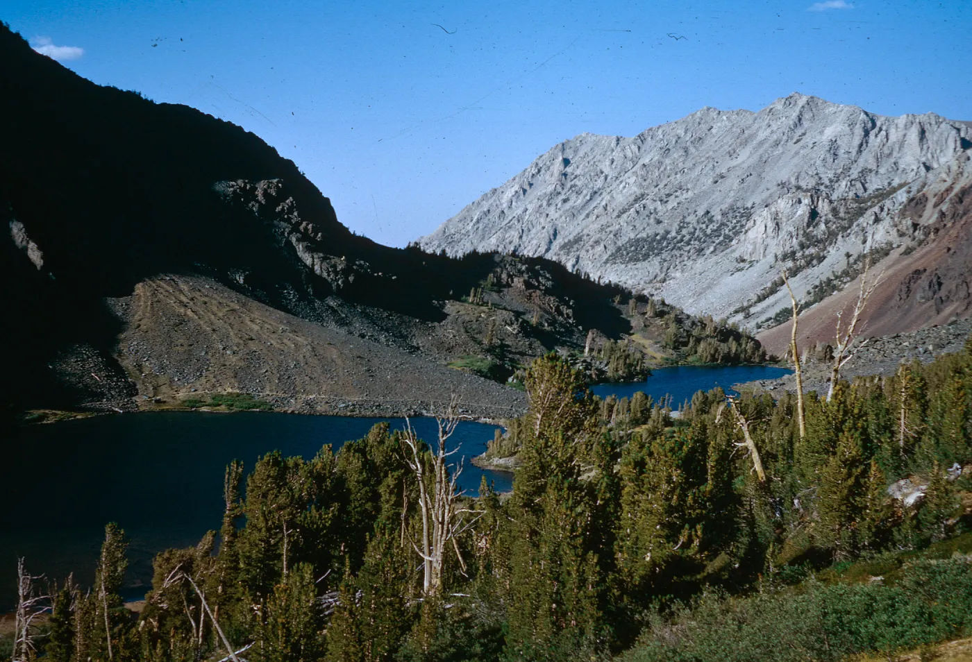 upper & lower Hoover Lakes - 9,950 ft elevation, Mono County, 8/29/1966
