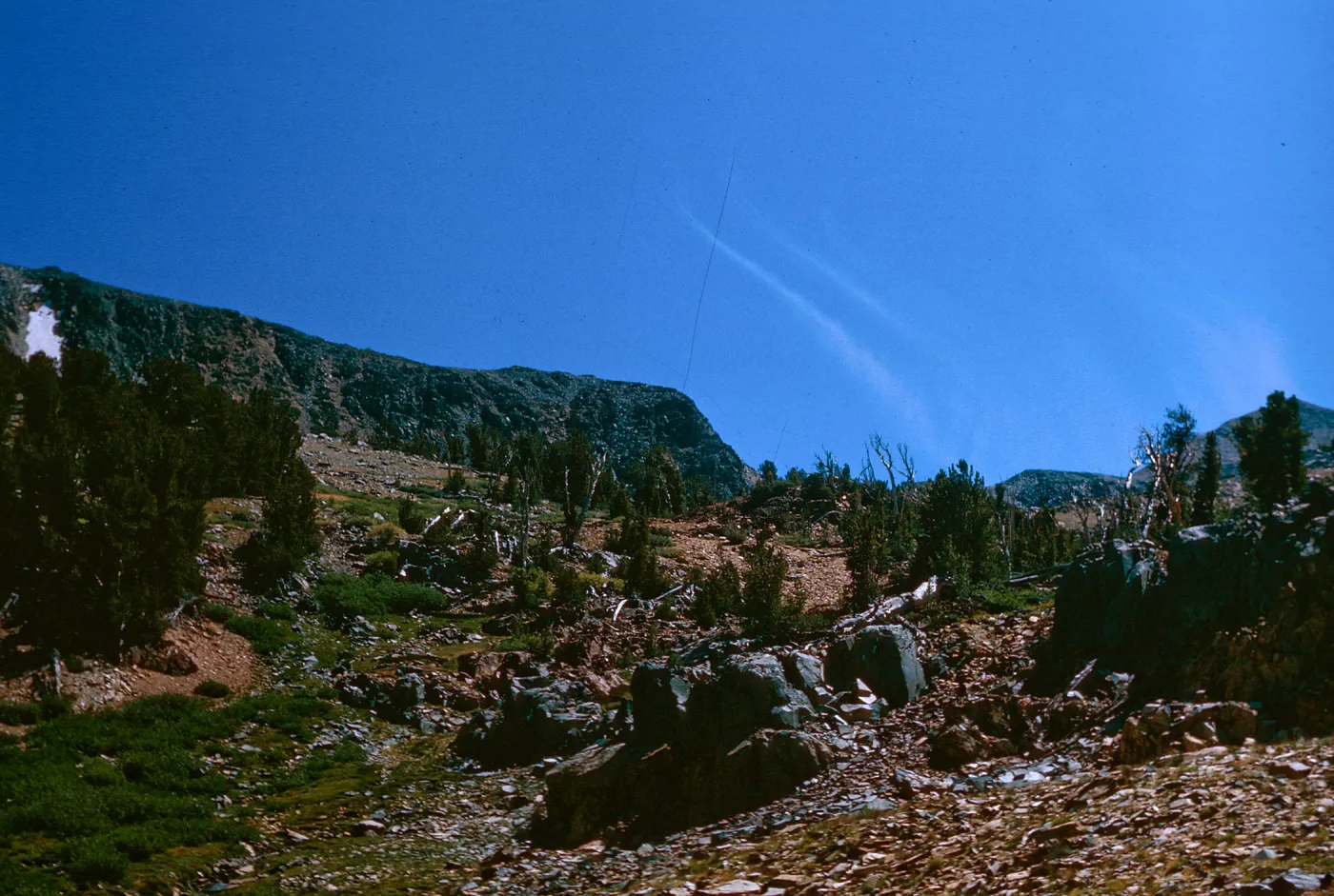 Pennant clouds - meadow above upper Hoover Lake, 8/29/1966