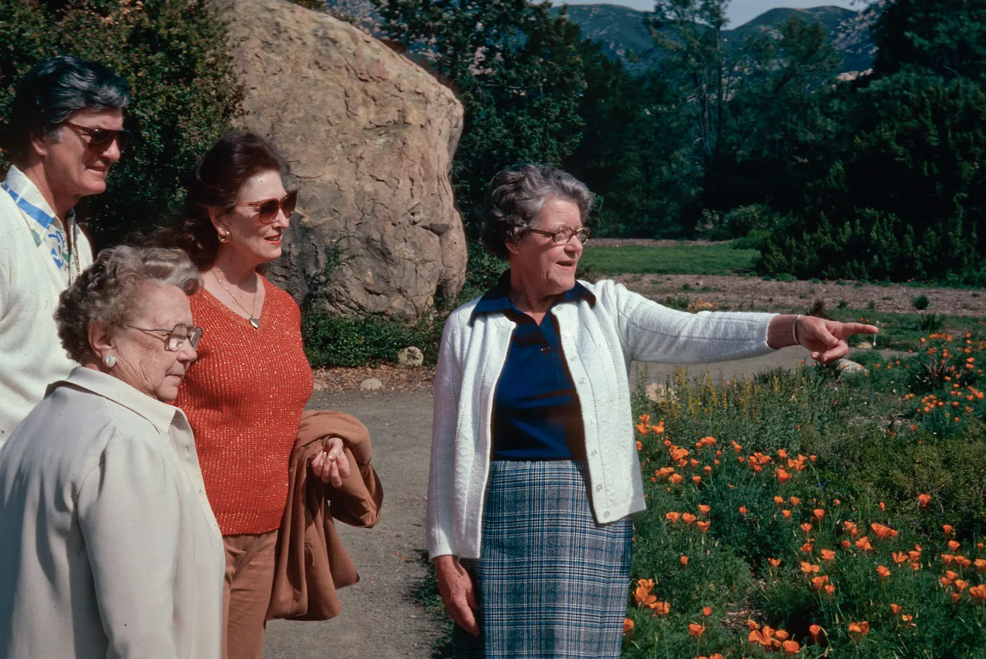 Katherine K. Muller leading a tour of the Santa Barbara Botanic Garden