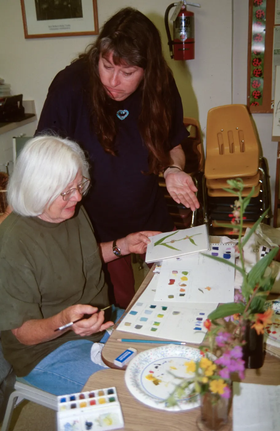 Botany illustration class, Peggy Lane & Joann