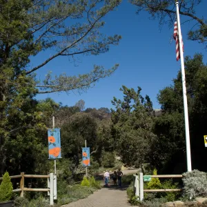 Entrance Gate to Santa Barbara Botanic Garden after the Jesusita Fire