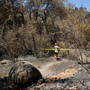 Mission Canyon Lookout at Picnic Area after the Jesusita Fire