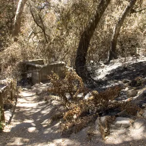 Fiber Arts display area after the Jesusita Fire