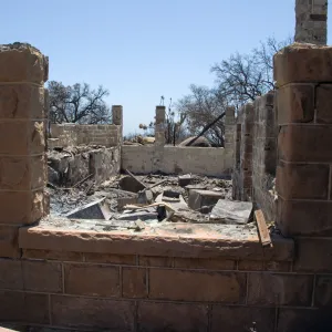 Gane House site, after the Jesusita Fire
