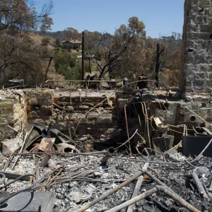 Gane House site, after the Jesusita Fire