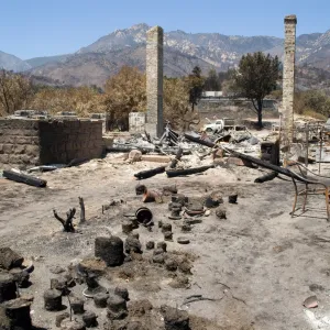 Gane House site, after the Jesusita Fire