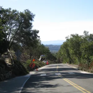 Clearing along Mission Canyon Rd after Jesusita fire