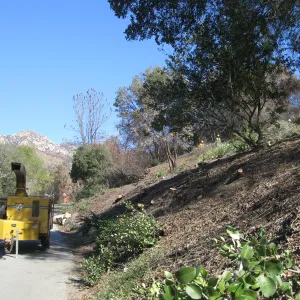 Clearing crew in action, Mission Canyon Rd