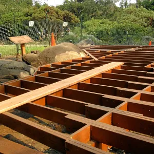 Reconstruction of Home Demonstration Garden deck after Jesusita Fire