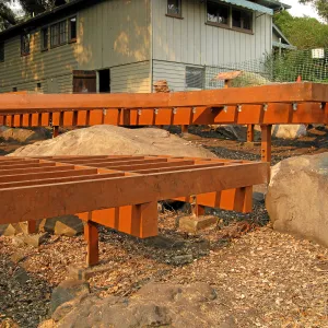 Reconstruction of Home Demonstration Garden deck after Jesusita Fire