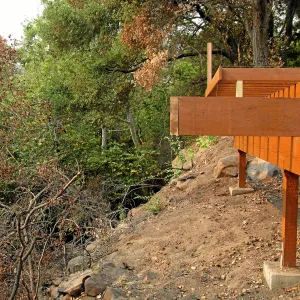 Reconstruction of Home Demonstration Garden deck after Jesusita Fire