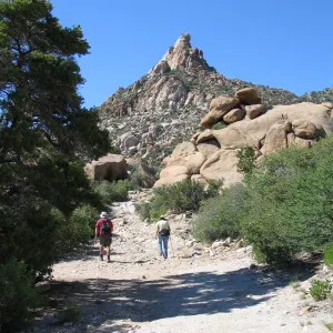 Andrew Wyatt, Betsy Collins, Caruthers Canyon, New York Mtns 