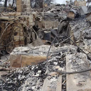 Gane House site, after the Jesusita Fire