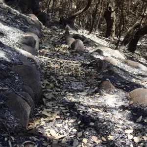 more of the historic aqueduct was uncovered by the Jesusita Fire
