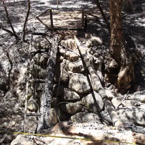 Campbell Bridge, after the Jesusita Fire