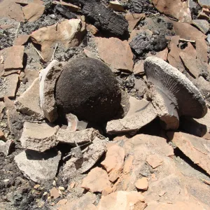debris from the Home Demonstration Deck, after the Jesusita Fire