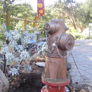 new fire hydrant installed at the entrance to the Garden