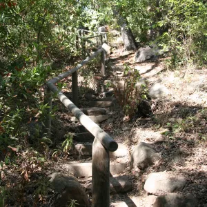 staircase to the Manzanita Section from Mission Creek