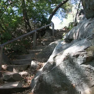 staircase to the Manzanita Section from Mission Creek