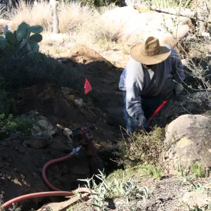 Irrigation construction in the Desert Section