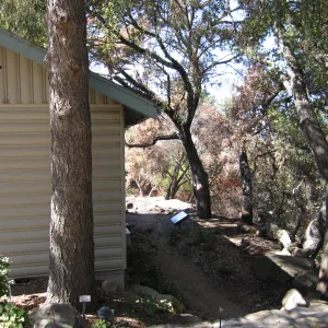 construction of new Home Demonstration Deck, after the Jesusita Fire