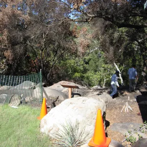 construction of new Home Demonstration Deck, after the Jesusita Fire