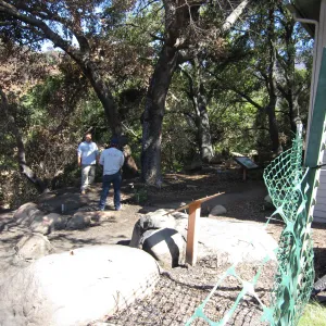 construction of new Home Demonstration Deck, after the Jesusita Fire