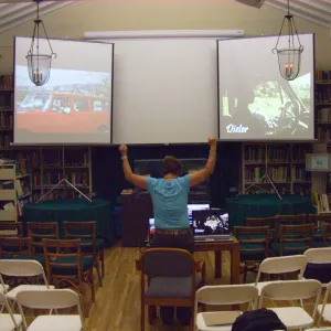 producing the J.R. Haller three screen slideshow, 2009