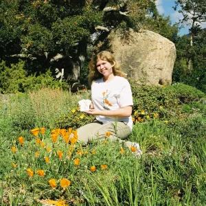 Juliet Evans in the Meadow, poppies merchandise