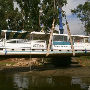 SBBG Casitas Lake boat, out of water