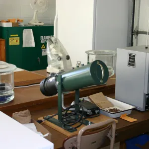 Seed cleaning equipment and storage facility at the Hort Unit