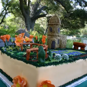 SBBG 80th Birthday Celebration, Toad Hall cake