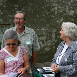 Bliss Luncheon, on the Blaksley Boulder patio, Mary Allcott