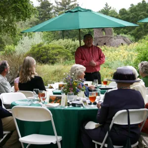 Bliss Luncheon, on the Blaksley Boulder patio, Ed Schneider