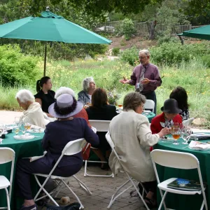 Bliss Luncheon, on the Blaksley Boulder patio, Dieter Wilken