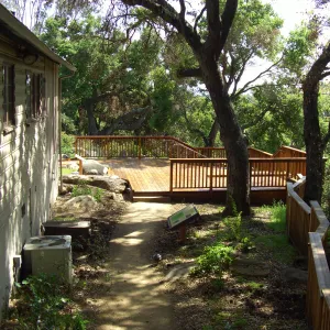 One year after Jesusita Fire - Home Demonstration Garden deck